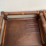 Pair of rattan bedside tables
