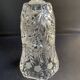 Polished and frosted molded crystal vase – Mid-20th century