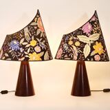 A pair of post-modern Missoni table lamps by Massimo Valloto, Italy, 1980s.