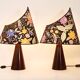 A pair of post-modern Missoni table lamps by Massimo Valloto, Italy, 1980s.