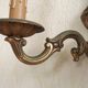 Pair Traditional French Vintage Heavy Brass Empire Style Double Wall Lights