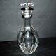 Antique Malmaison Harcourt flat-cut crystal decanter 21cm