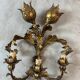 Pair of brass wall lights