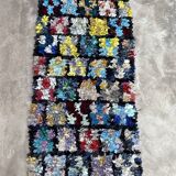 Moroccan carpet Boucherouite colored - 92 x 241 cm