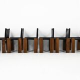 Set of 6 Monk Dining Chairs by Afra & Tobia Scarpa for Molten