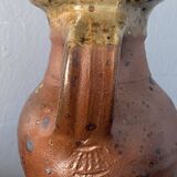 Pichet / broc / vase en grès pyrité signé Pierre Digan La Borne 1960