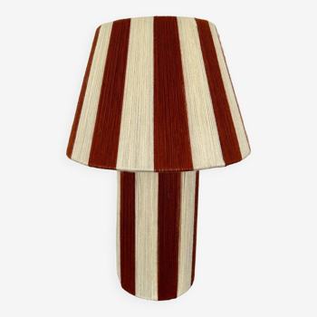 Lampe laine terracotta