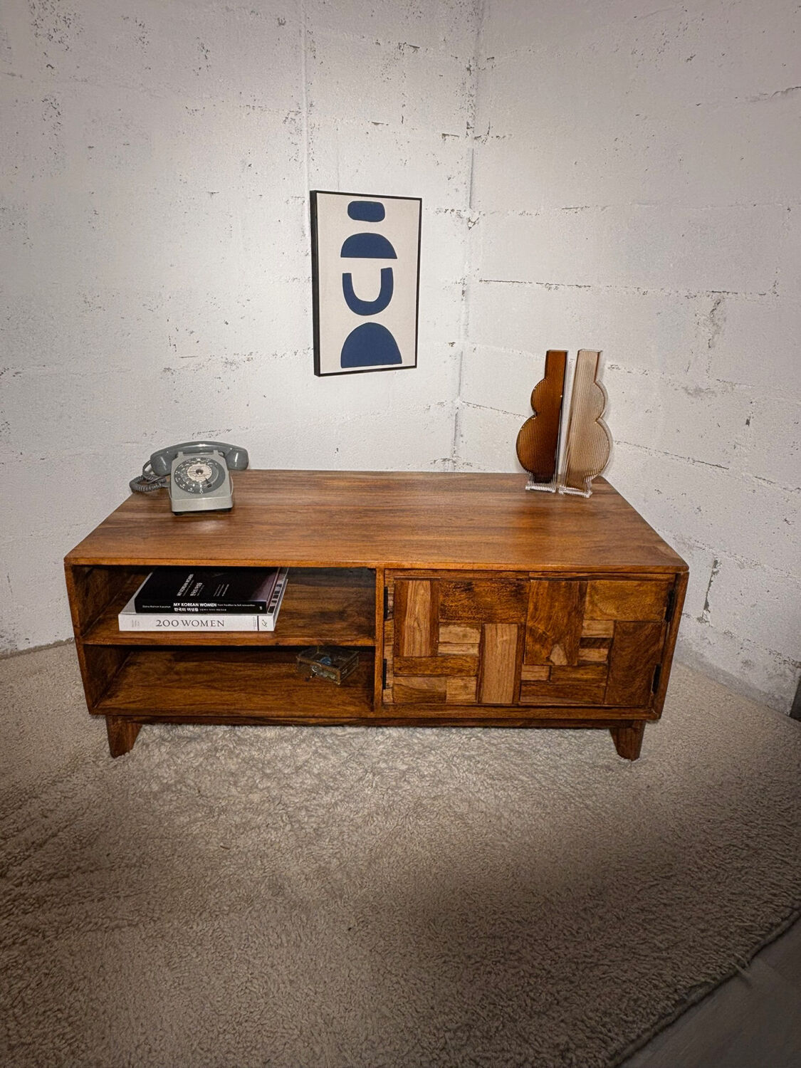 Solid wood coffee table