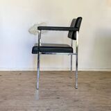 Vintage chrome and leatherette office chair