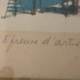 Jean Carzou (1907-2000), view of a port - litho artist's proof signed 1954