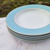 Set of 6 deep plates l'Amandinoise model Poreylor