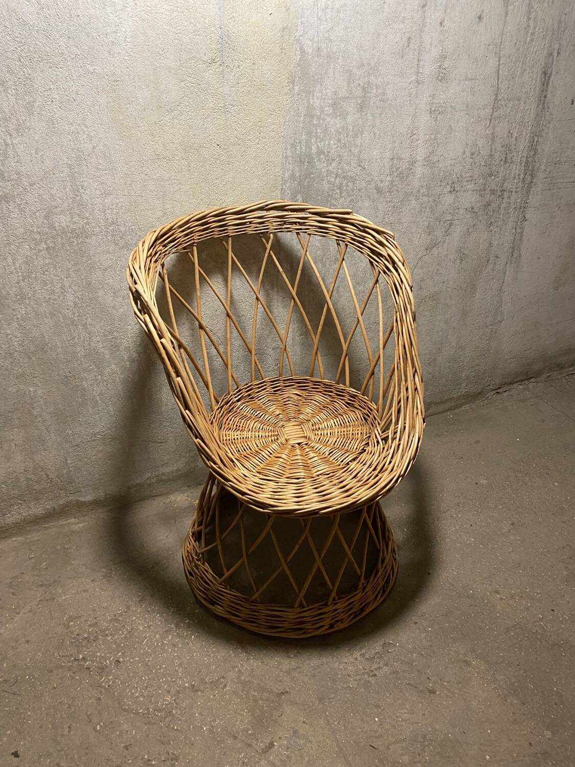 Vintage rattan armchair
