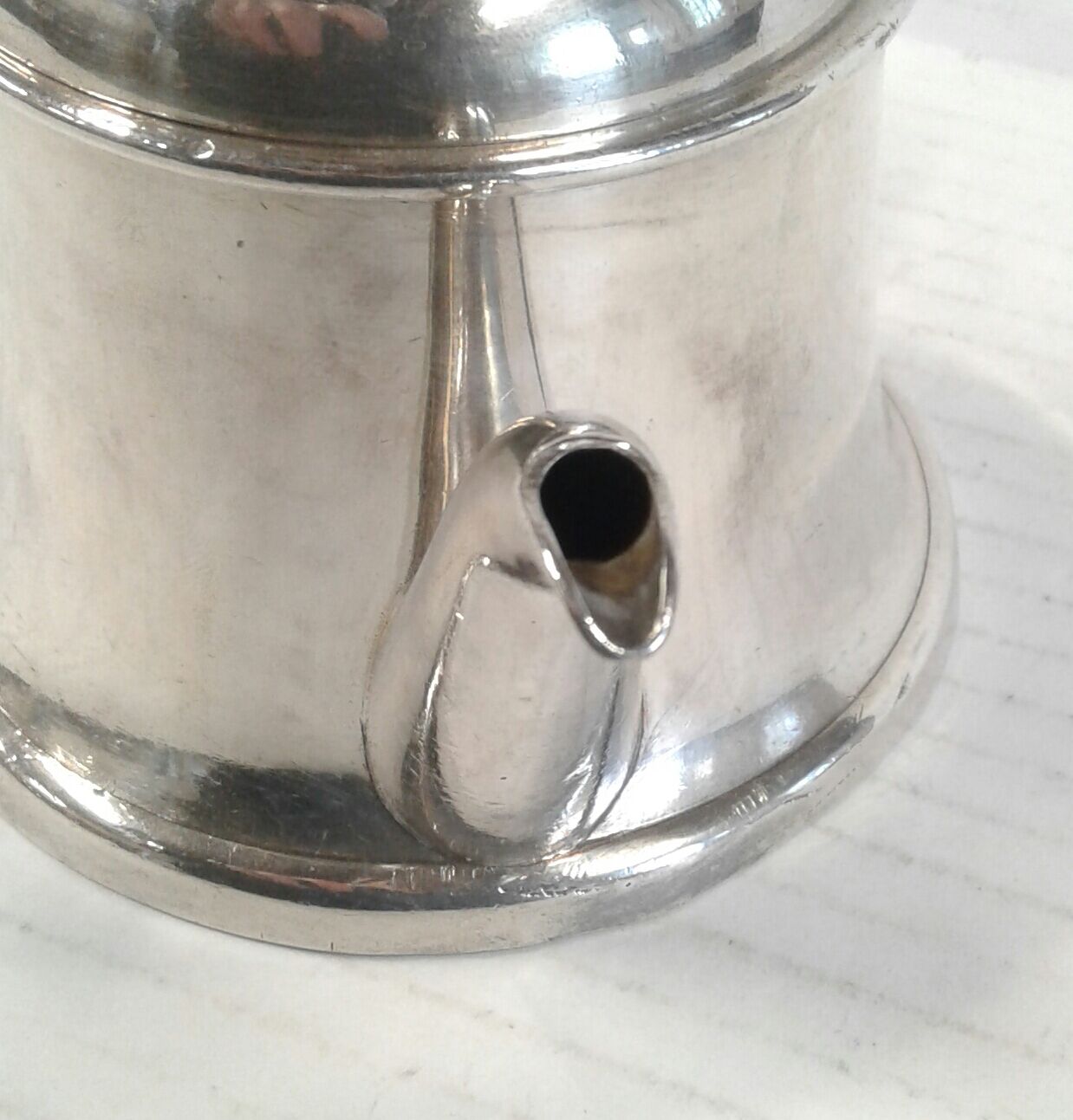 Vintage hotel silver metal teapot Hotel Oriental in Algiers
