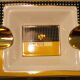 Ashtray COHIBA design, glazed porcelain, Cuba