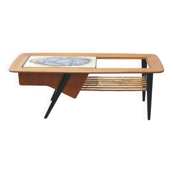 Table basse avec bar intérgré parAlfred Hendrickxpour Belform 1956