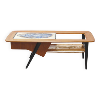 Coffee table with integrated bar by Alfred Hendrickx for Belform 1956