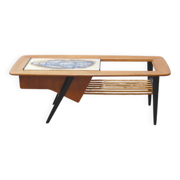 Table basse avec bar intérgré parAlfred Hendrickxpour Belform 1956