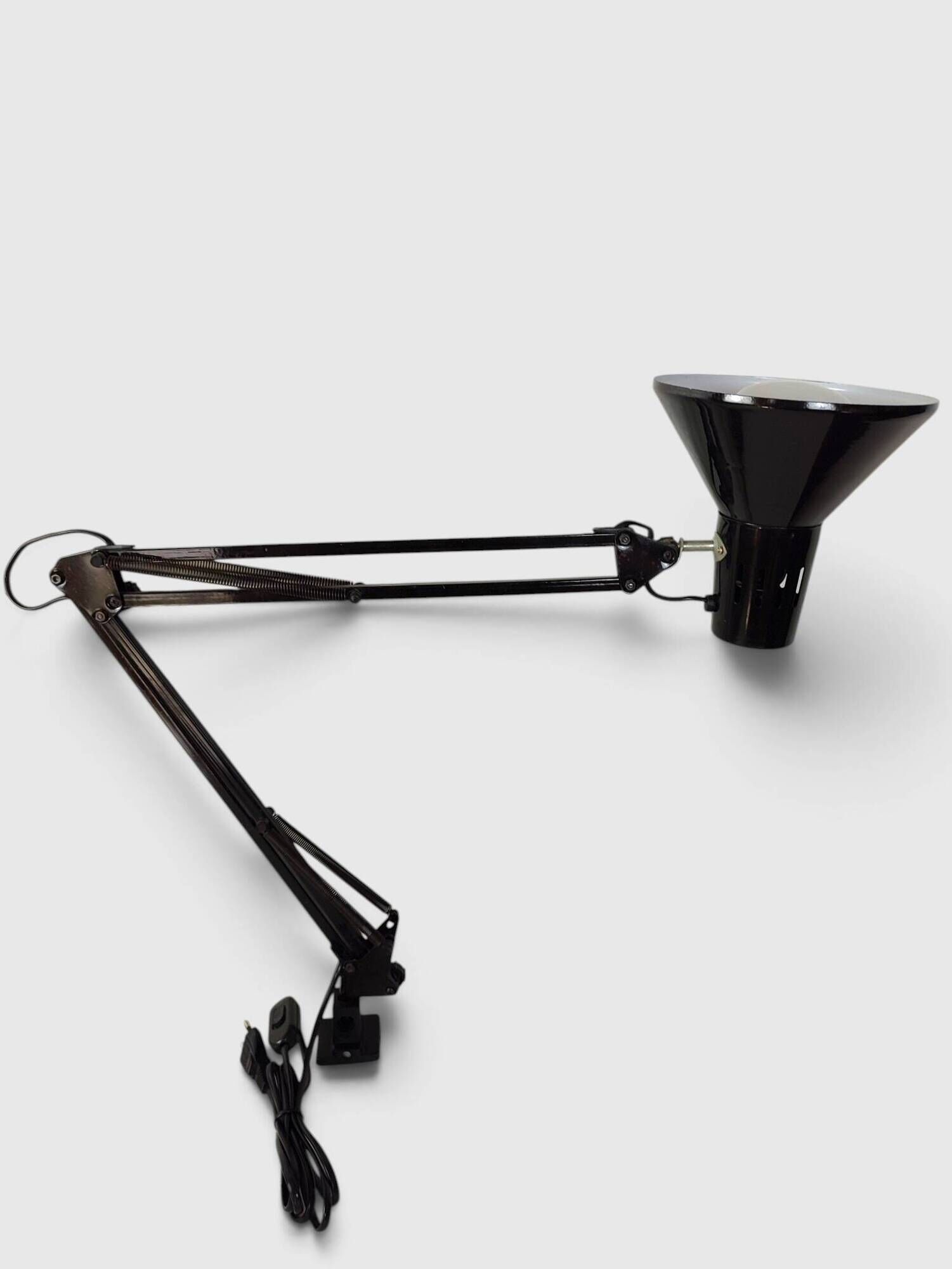 Black articulated architect lamp Mathias SA, industrial style – 1980s