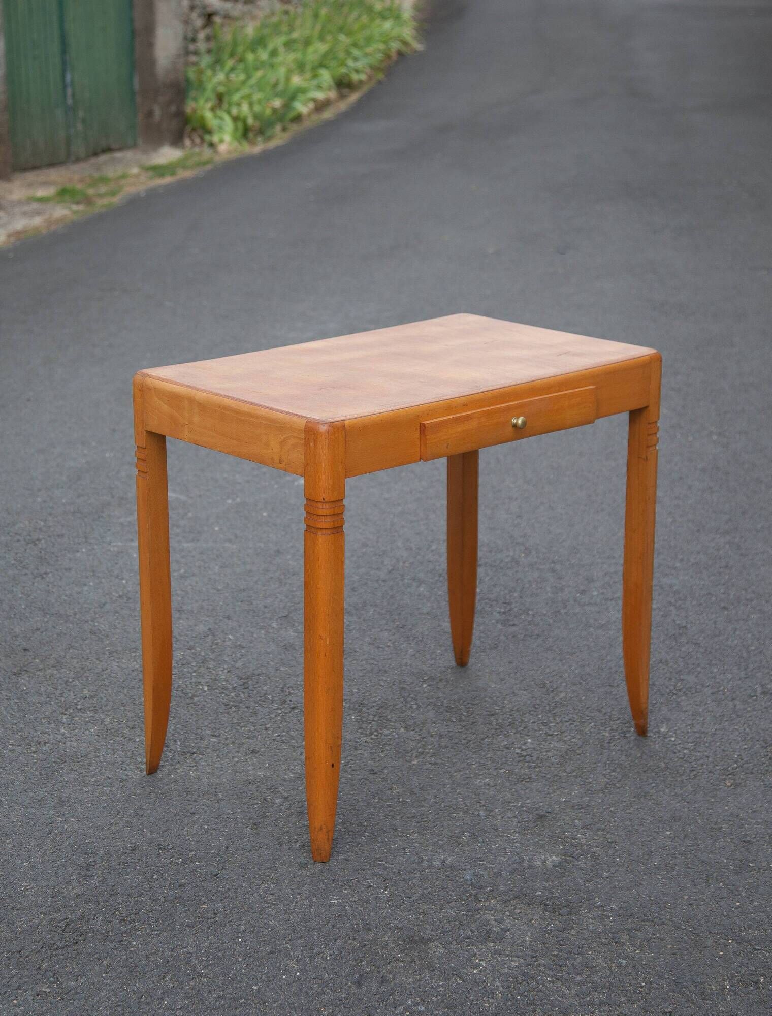 wood console, wood desk