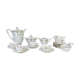 Vintage tea set in golden white porcelain CHAUVIGNY LIMOGES