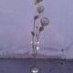 Floral floor lamp in pearlescent Capiz, 1970s.
