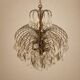 Hollywood Regency crystal and glass chandelier, 1970s