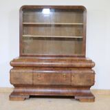 Art Deco Display Cabinet Walnut 1920s 1930s