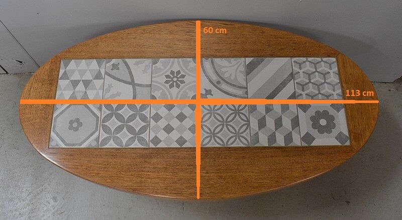 Table de salon en chêne massif, par R. Guillerme et J. Chambron, éditions « Votre Maison » 1960