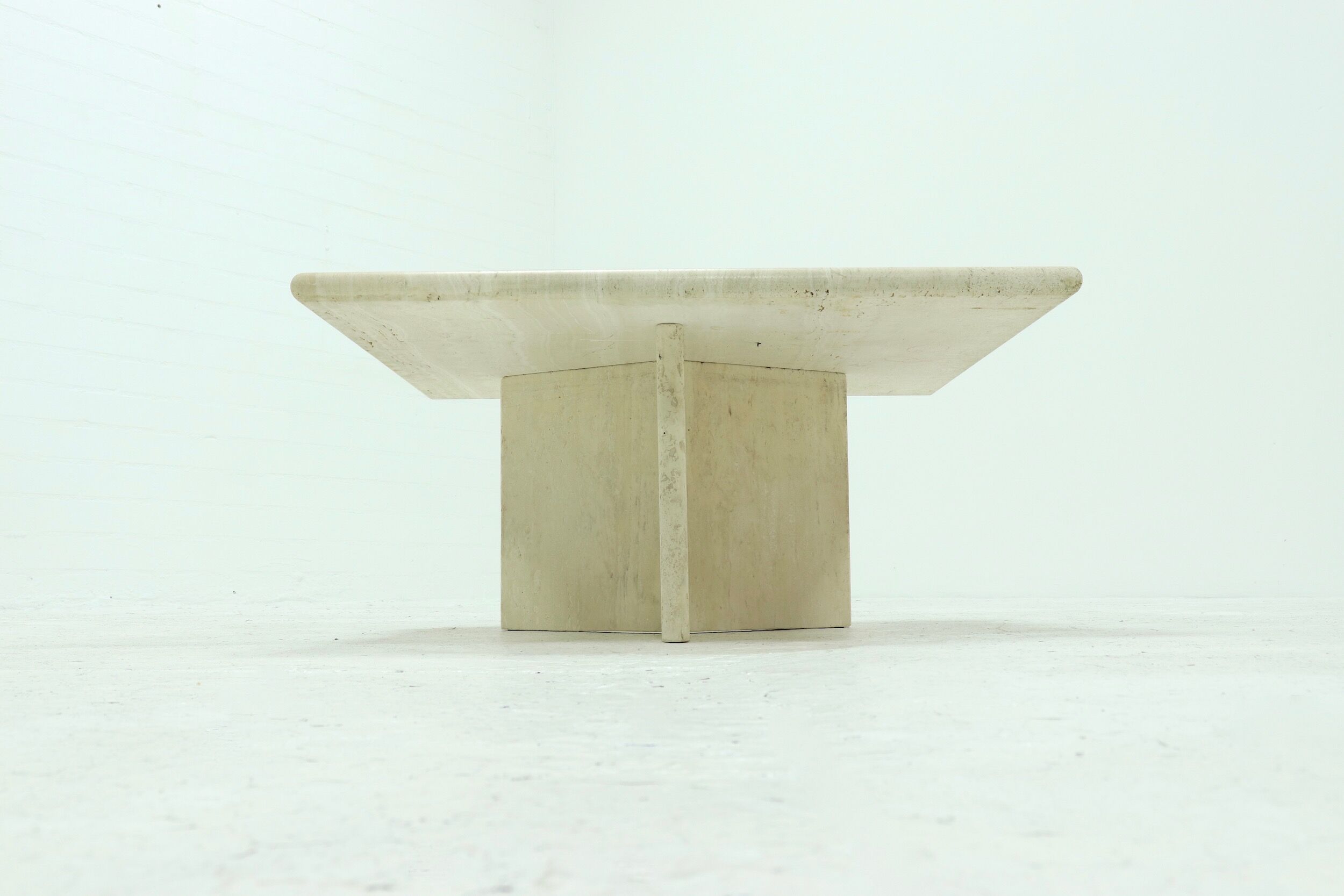 Italian modern travertine coffee table 1970