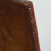 Set of 2 Wooden and Sheepskin Leather Dining Chairs from the Early 1900s