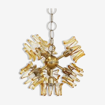 Murano glass pendant lamp from AV Mazzega 1950s