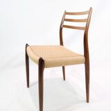Set Of 6 Dining Chairs Model 78 Made In Rosewood By N. O Møller From 1950s
