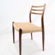 Lot de 6 chaises de salle à manger modèle 78 fabriquées en palissandre par N. O Møller des années 1950