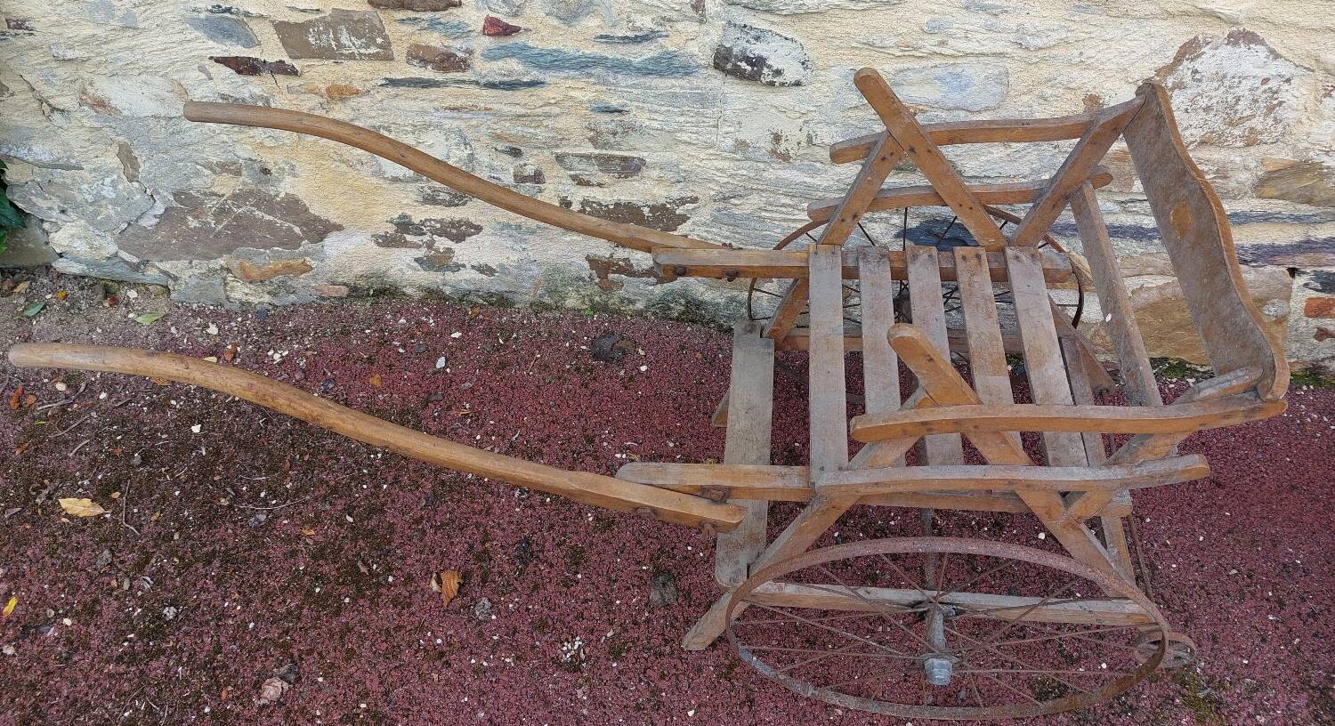 Old vintage wooden cart