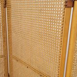 Vintage wicker claustra screen - 1950s