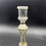 Bougeoir en verre eglomisé XIXe 19e