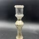 Bougeoir en verre eglomisé XIXe 19e