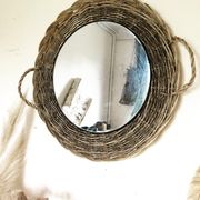 Miroir rotin fibres naturelles 35cm