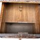 Desk with tiered secret drawer in solid oak Louis XIII