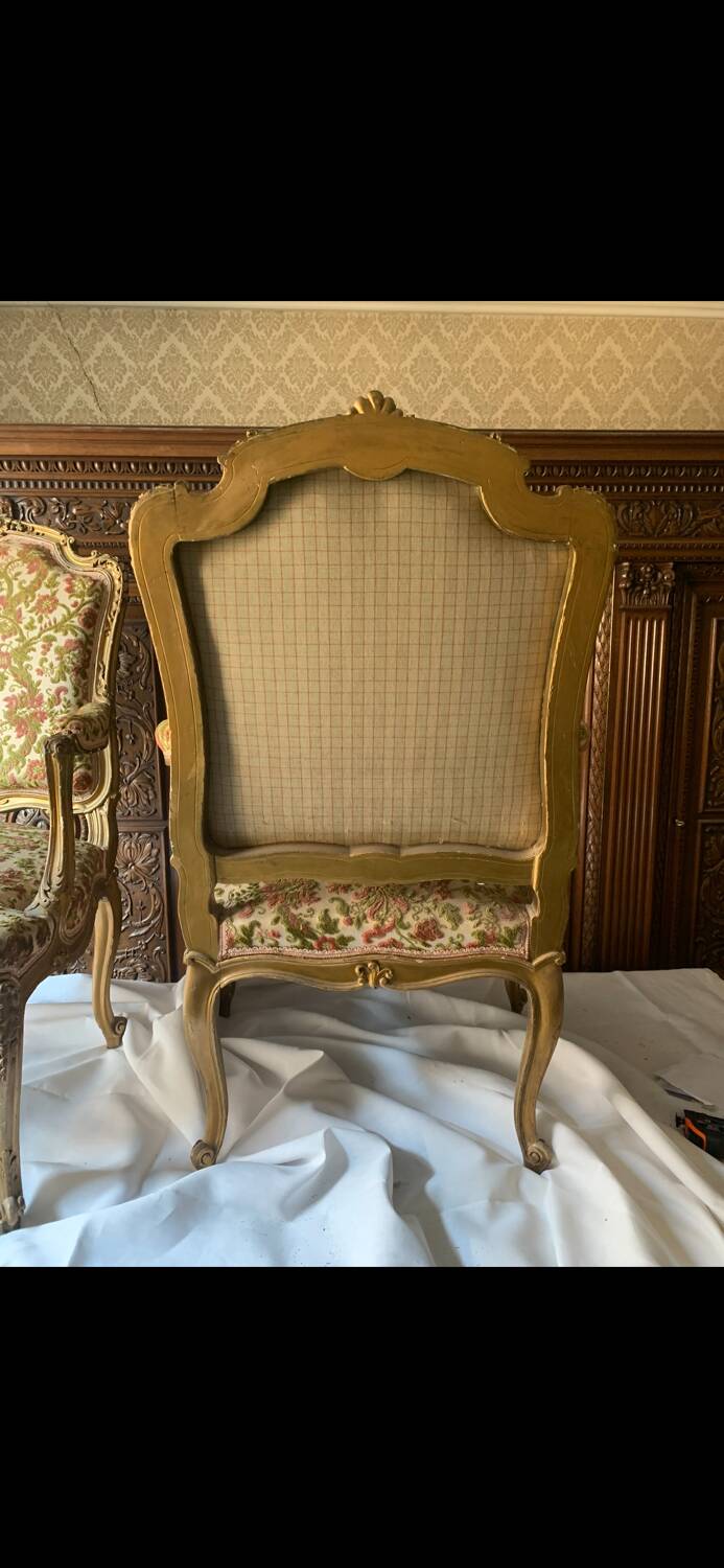 Pair of Louis XV style armchairs