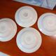 Set of 4 antique deep plates from St Amand in the "Vine Leaves" pattern.