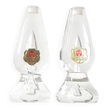 Pair of crystal candlesticks ile de france 1970