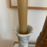 Vintage grey marble candle holder
