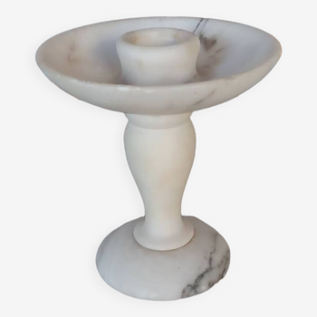 White marble cup candle holder