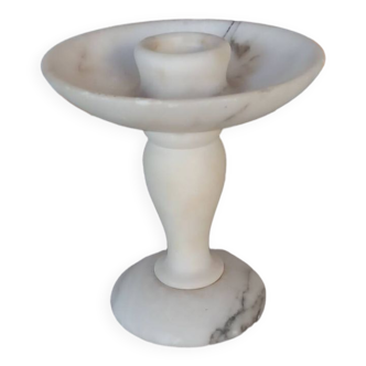 White marble cup candle holder