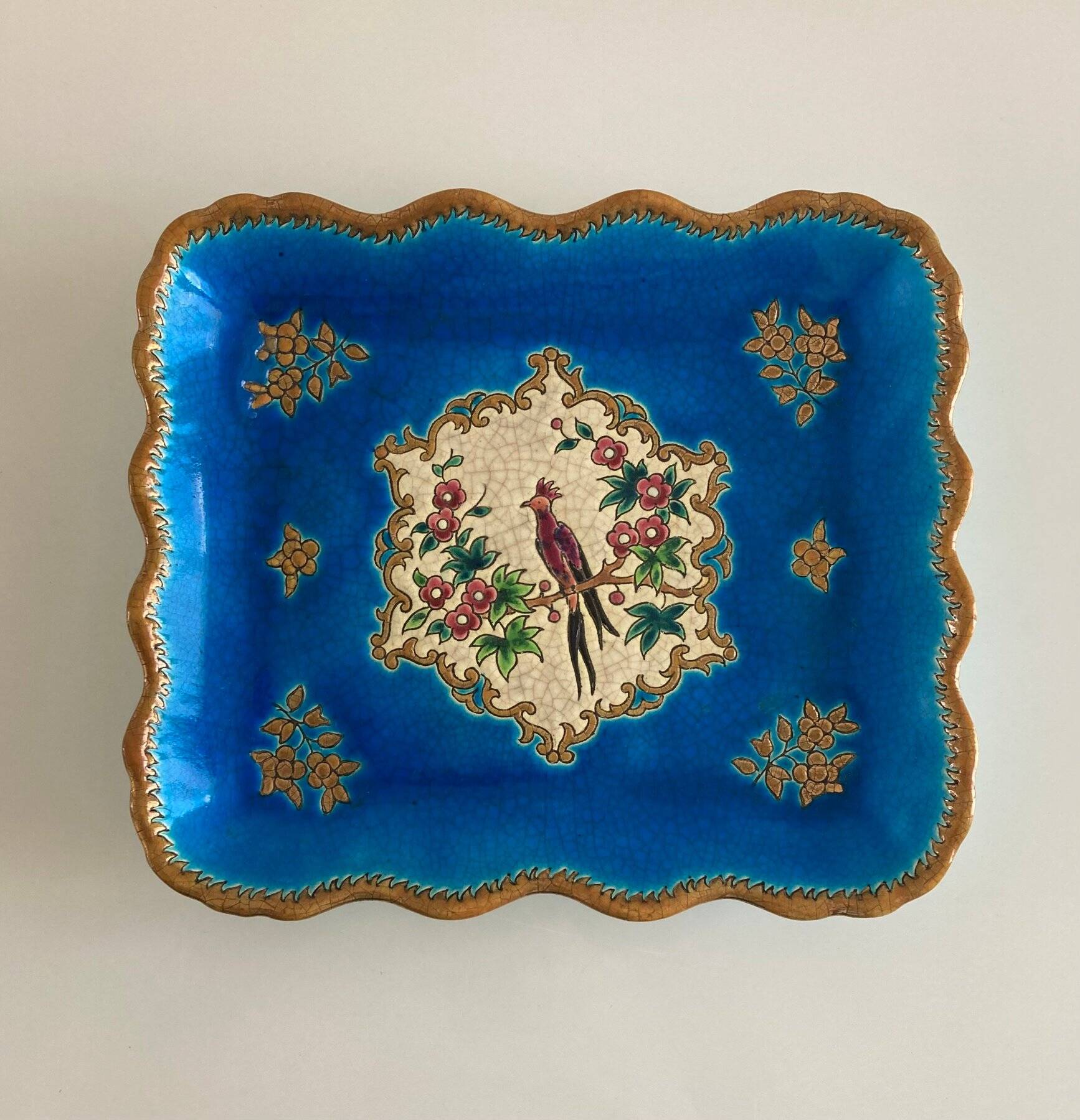 Decorative plate émaux longwy