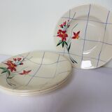 4 vintage Niderviller soup plates, Saumur model 220502