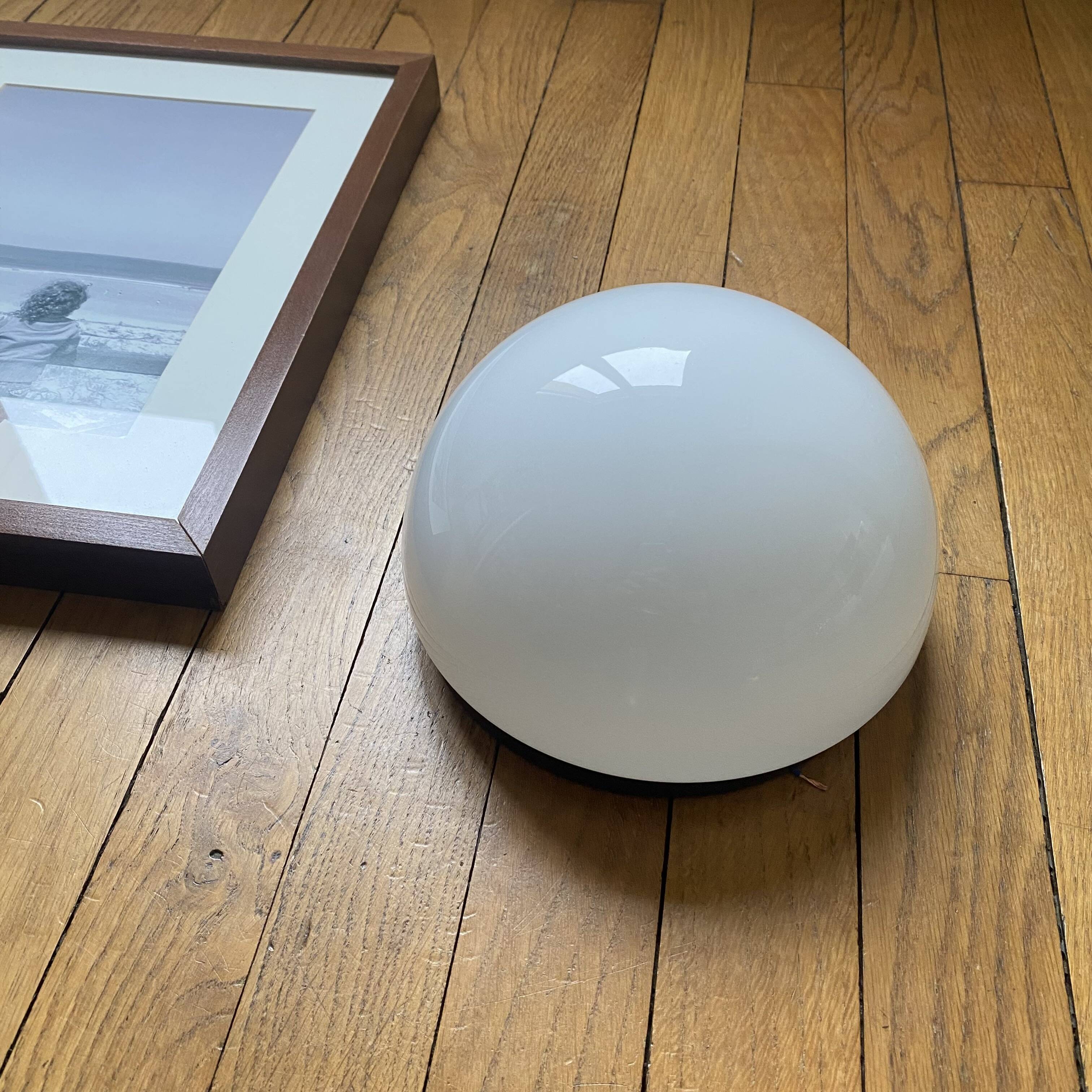 Ceiling light or wall lamp 21 cm white opal glass Bega Limburg