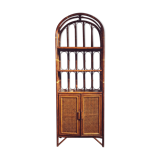 Vintage rattan bookcase