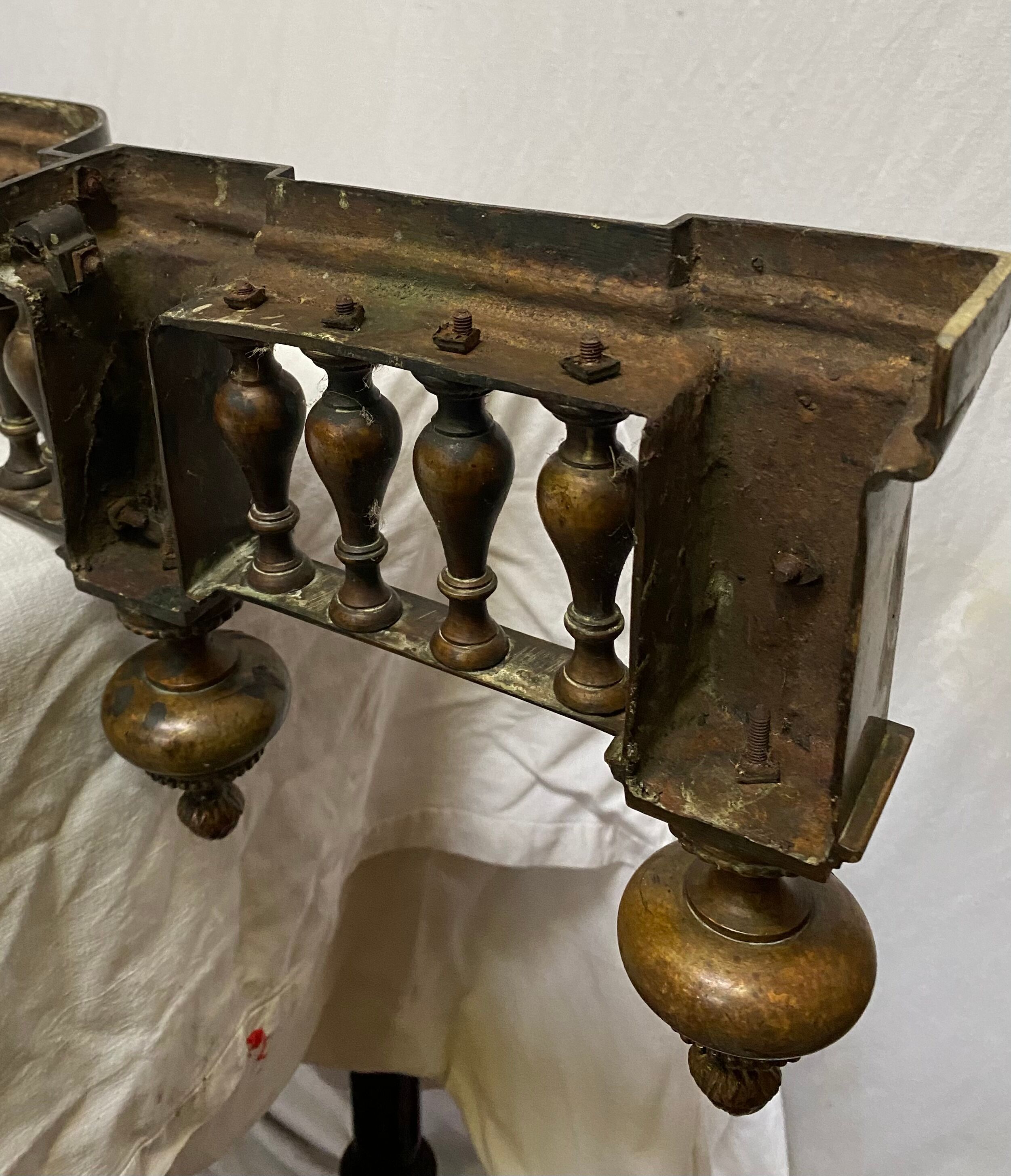 Fireplace bar, bronze fireplace bar Louis XVI style, Napoleon III era